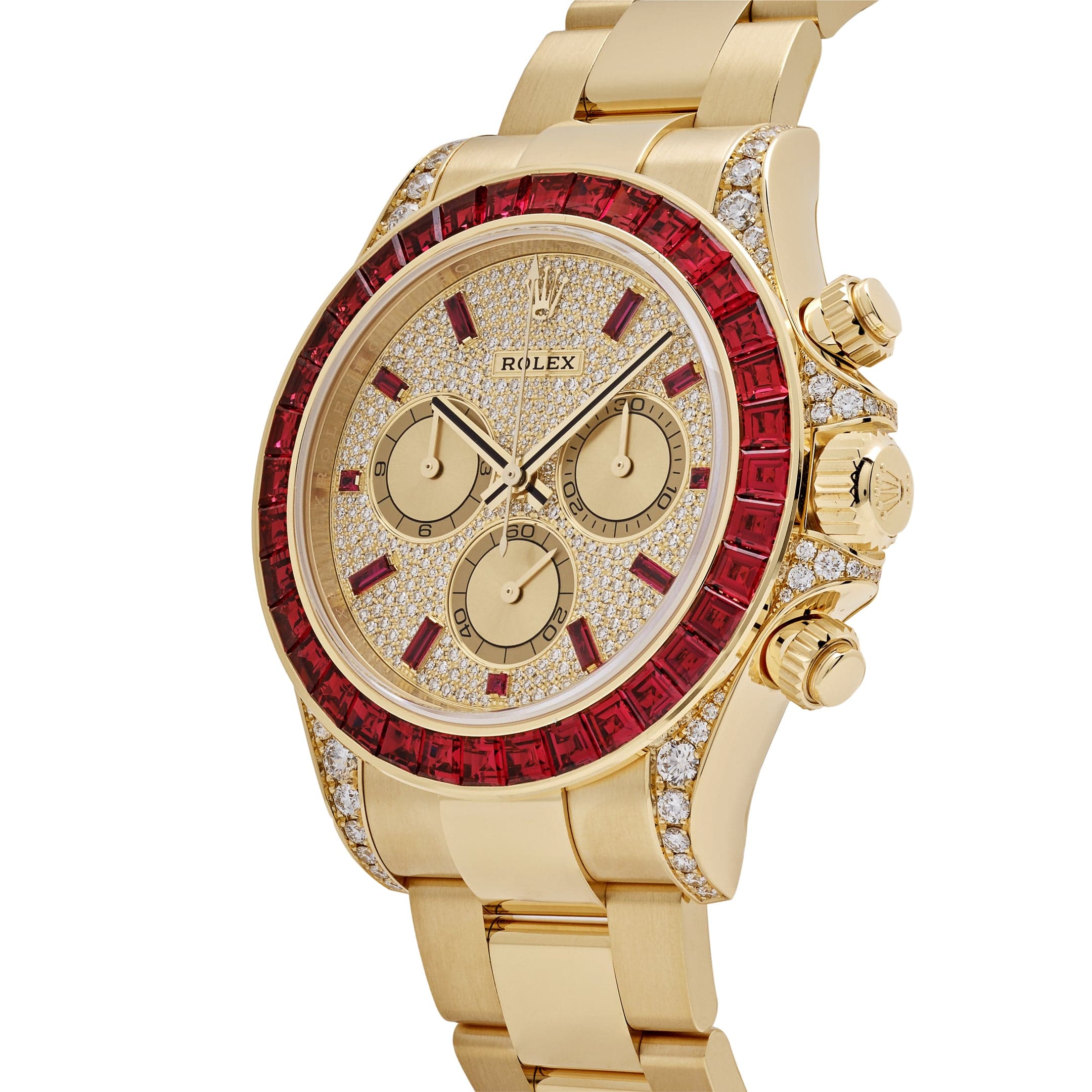 Rolex Cosmograph Daytona 126598TRU Yellow Gold Ruby Bezel Diamond Pave Dial (2024)