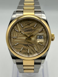Thumbnail for Rolex Datejust 126203 Two-Toned Yellow Gold Stainless Steel Palm Motif Dial (2022)