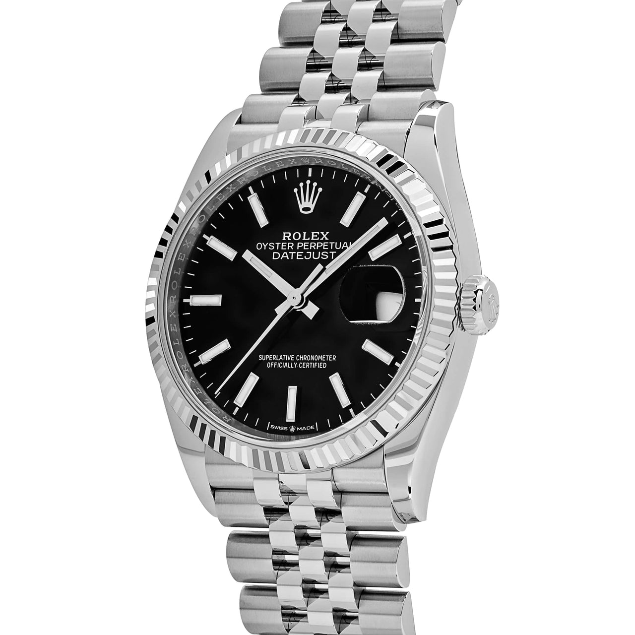 Rolex Datejust 126234 White Gold Stainless Steel Black Dial Jubilee (2022)