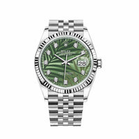 Thumbnail for Rolex Datejust 126234 White Gold Stainless Steel Palm Motif Diamond Dial Jubilee (2024)