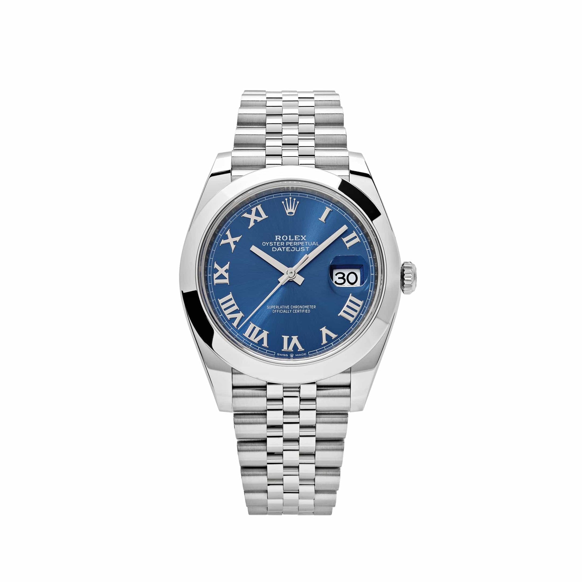 Rolex Datejust 41 126300 Stainless Steel Blue Roman Dial Jubilee