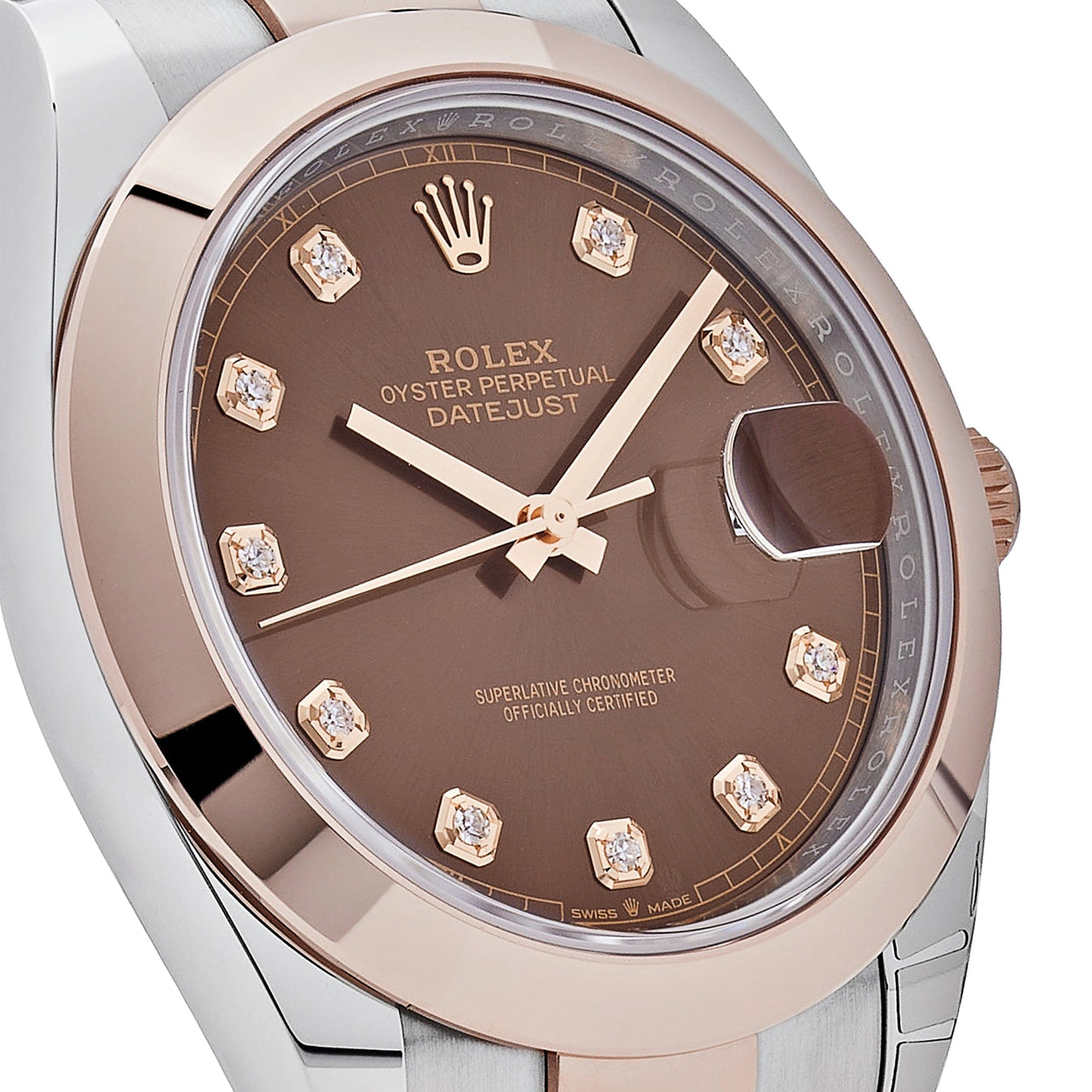 Rolex Datejust 126301 Rose Gold and  Stainless Steel Chocolate Diamond Dial (2023)