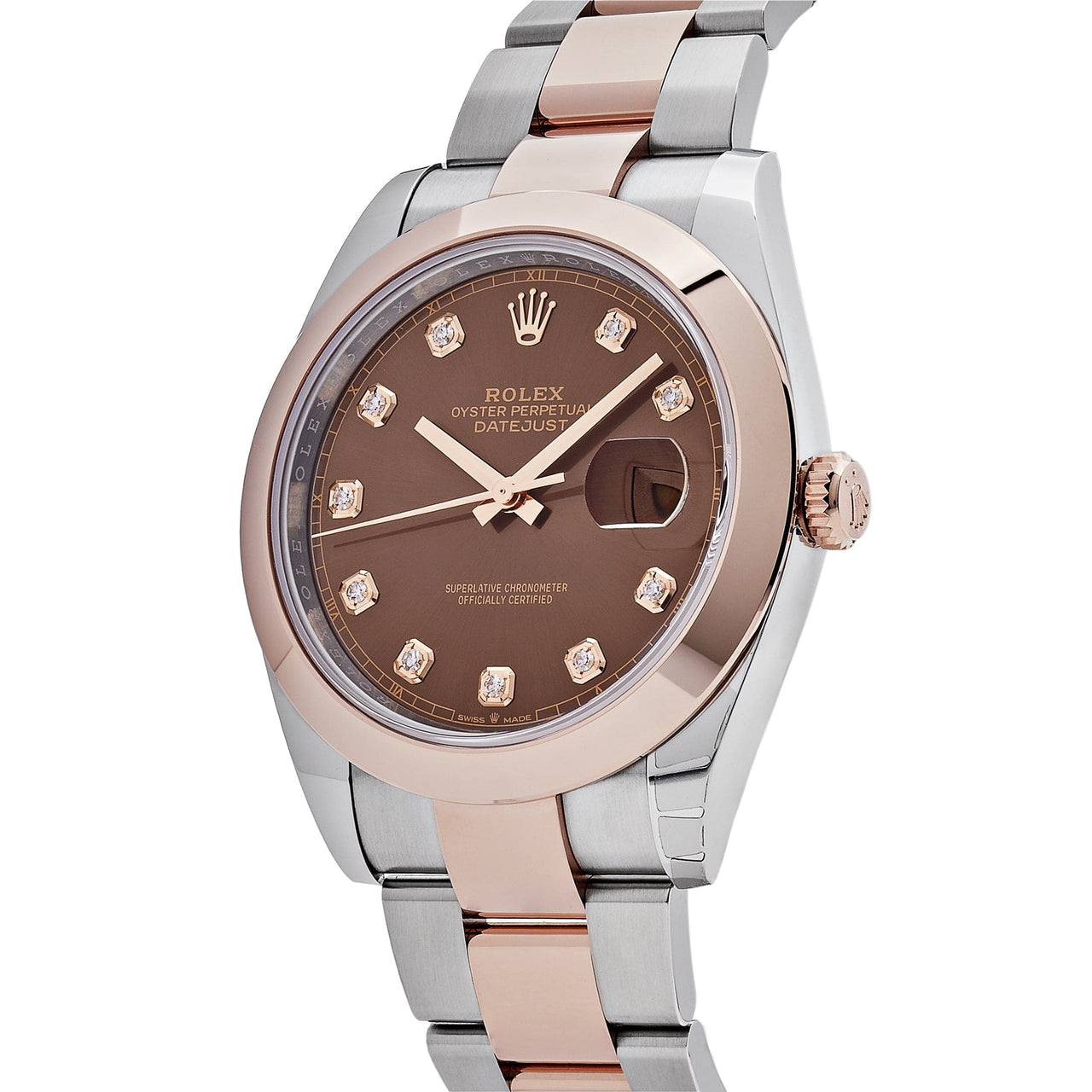 Rolex Datejust 126301 Rose Gold and  Stainless Steel Chocolate Diamond Dial (2023)