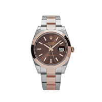 Thumbnail for Rolex Datejust 126301 Stainless Steel Rose Gold Chocolate Dial (New 2024)