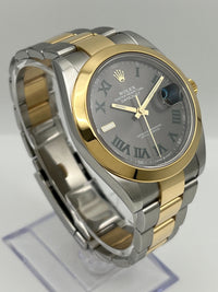 Thumbnail for Luxury Watch Rolex Datejust 41 Yellow Gold and Steel Wimbledon Dial 126303 Wrist Aficionado