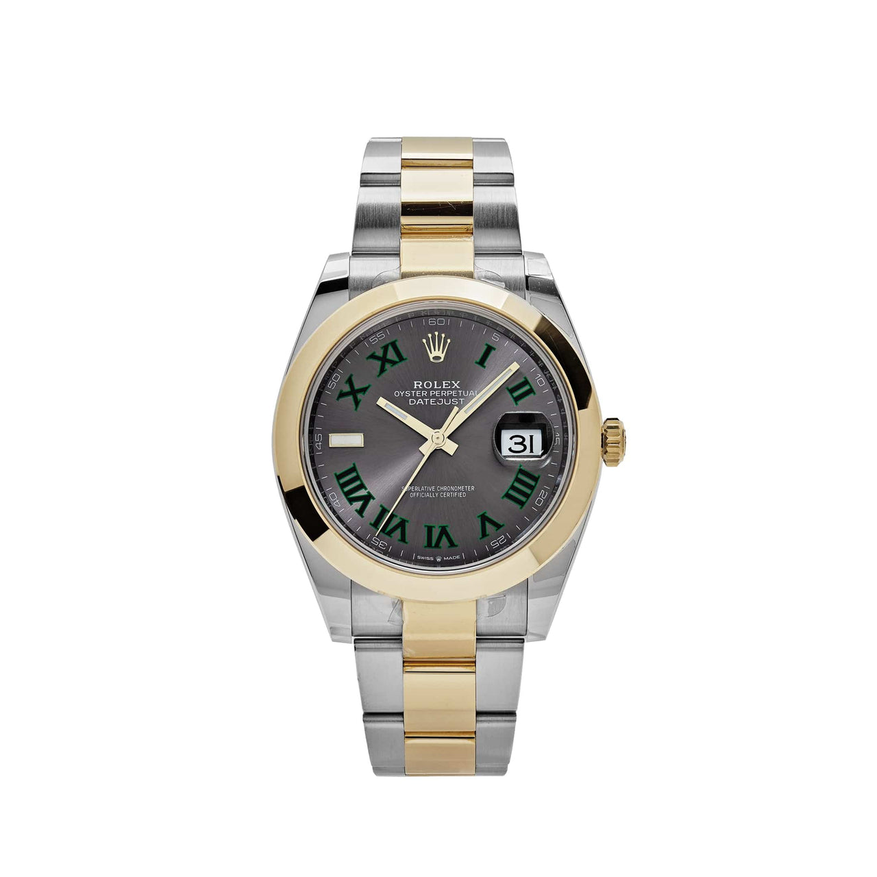 Rolex Datejust 126303 'Wimbledon' Yellow Gold Stainless Steel Slate Dial (2021)