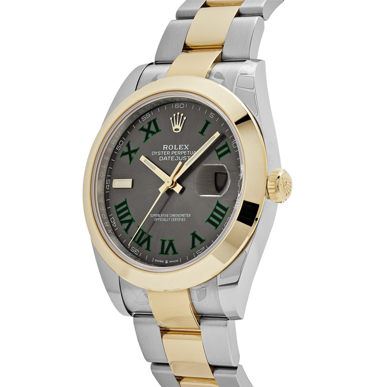 Rolex Datejust 126303 'Wimbledon' Yellow Gold Stainless Steel Slate Dial (2021)