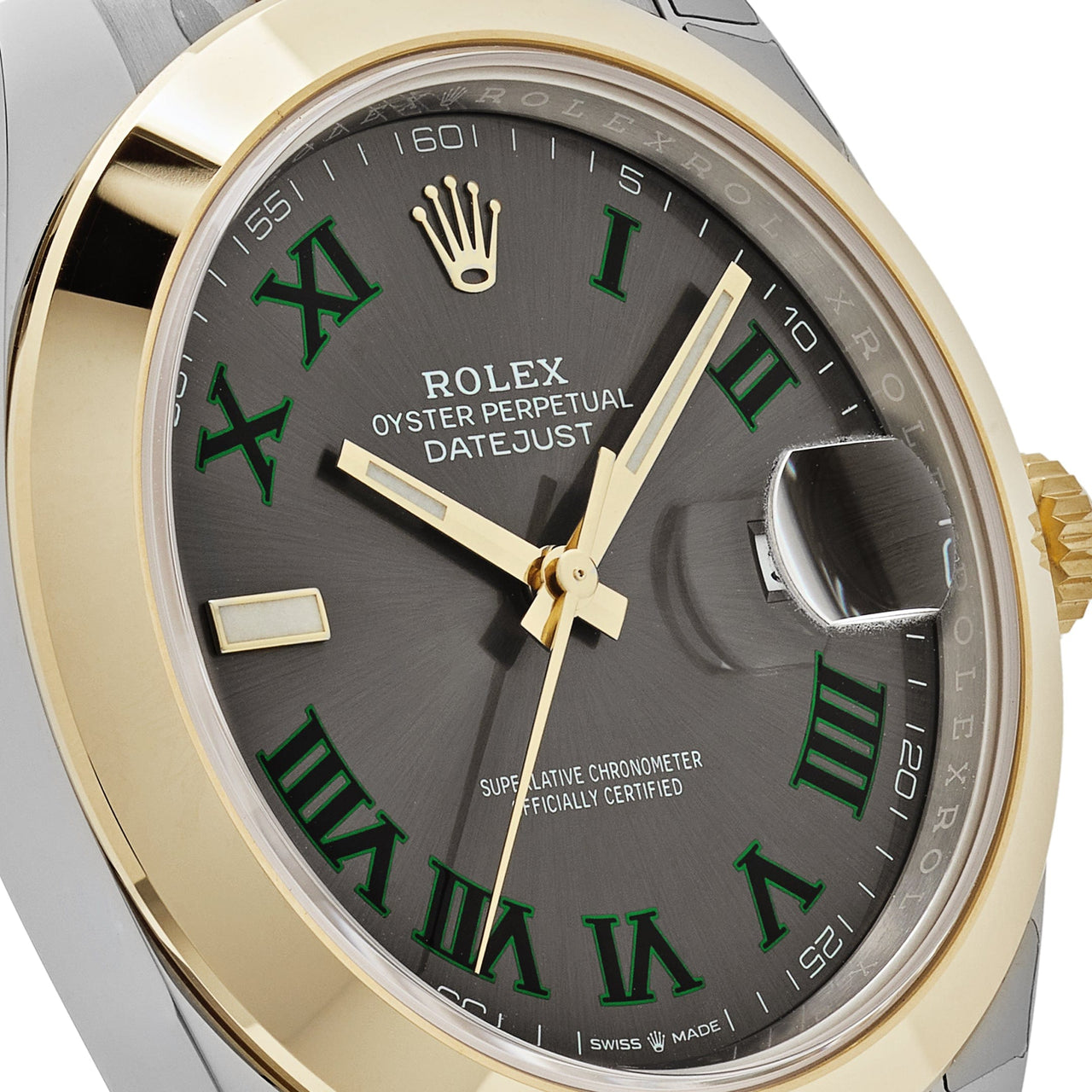 Rolex Datejust 126303 'Wimbledon' Yellow Gold Stainless Steel Slate Dial (2021)