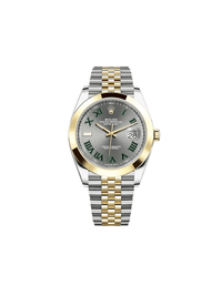 Thumbnail for Luxury Watch Rolex Datejust 41 Yellow Gold & Steel Slate 'Wimbledon' Dial Jubilee 126303 Wrist Aficionado