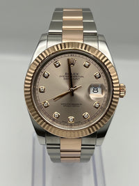 Thumbnail for Rolex Datejust 126331 Rose Gold Stainless Steel Sundust Diamond Dial Front 1