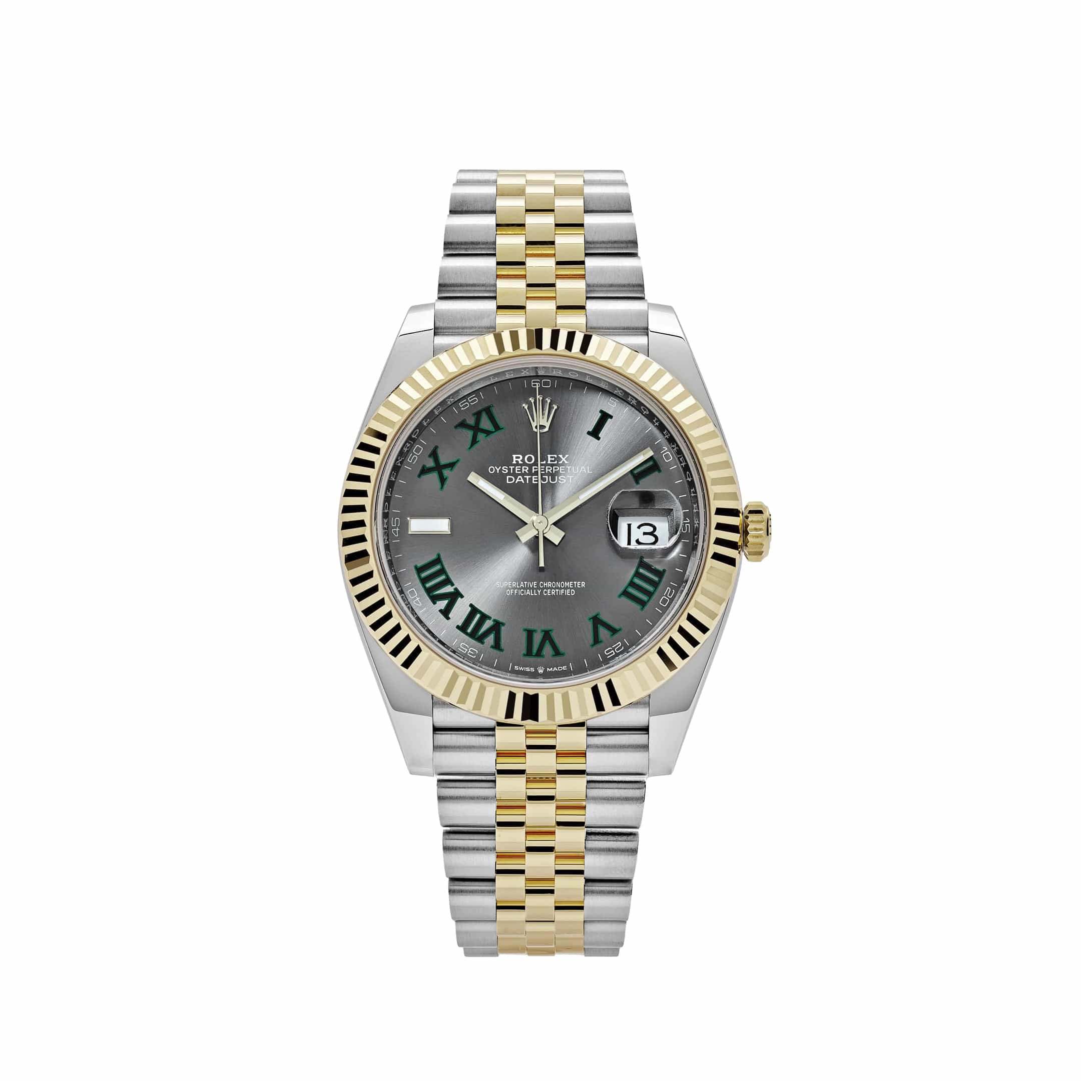 Rolex Datejust 126333 Wimbledon Yellow Gold / Stainless Steel Slate Dial Jubilee