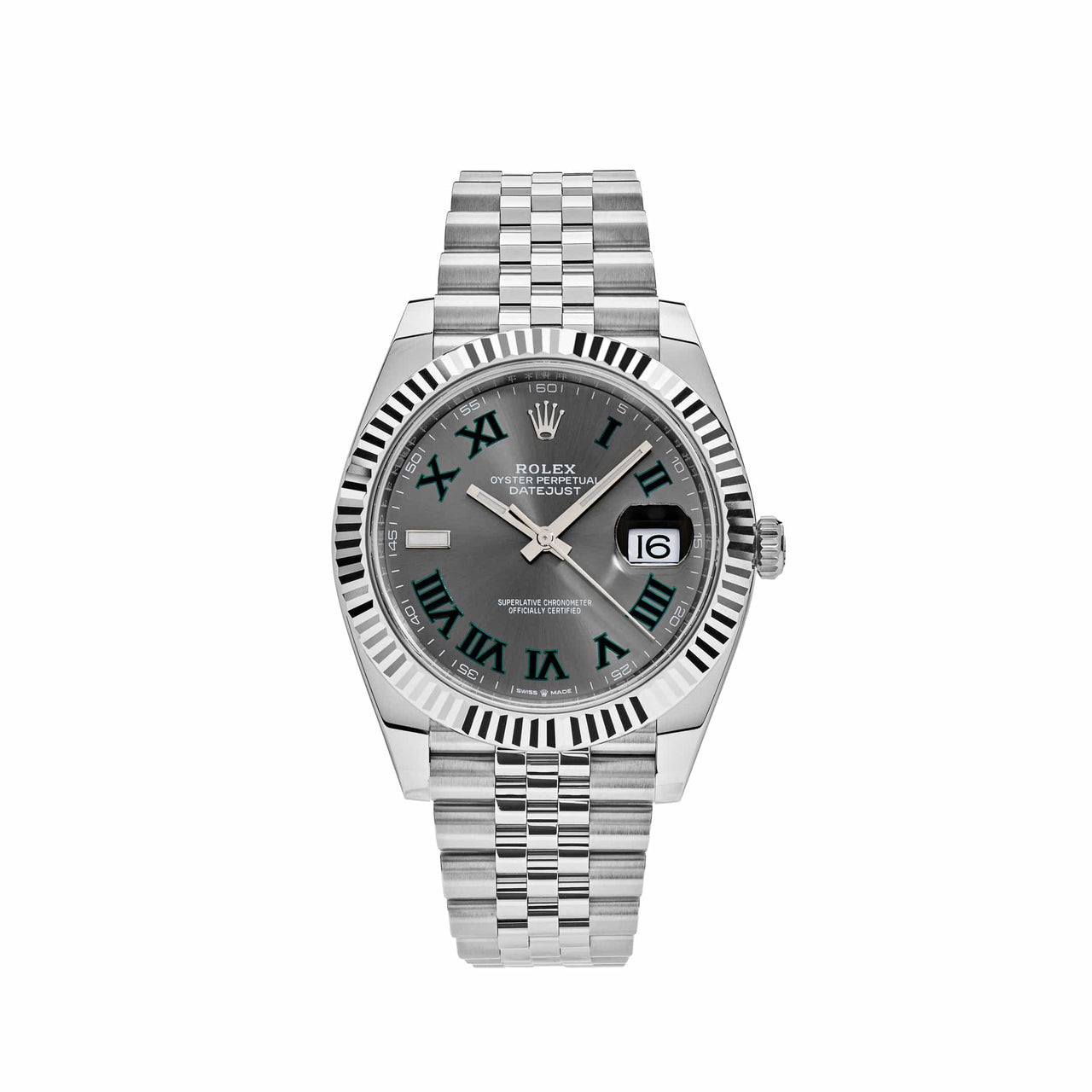 Rolex Datejust 126334 Wimbledon Stainless Steel Slate Dial