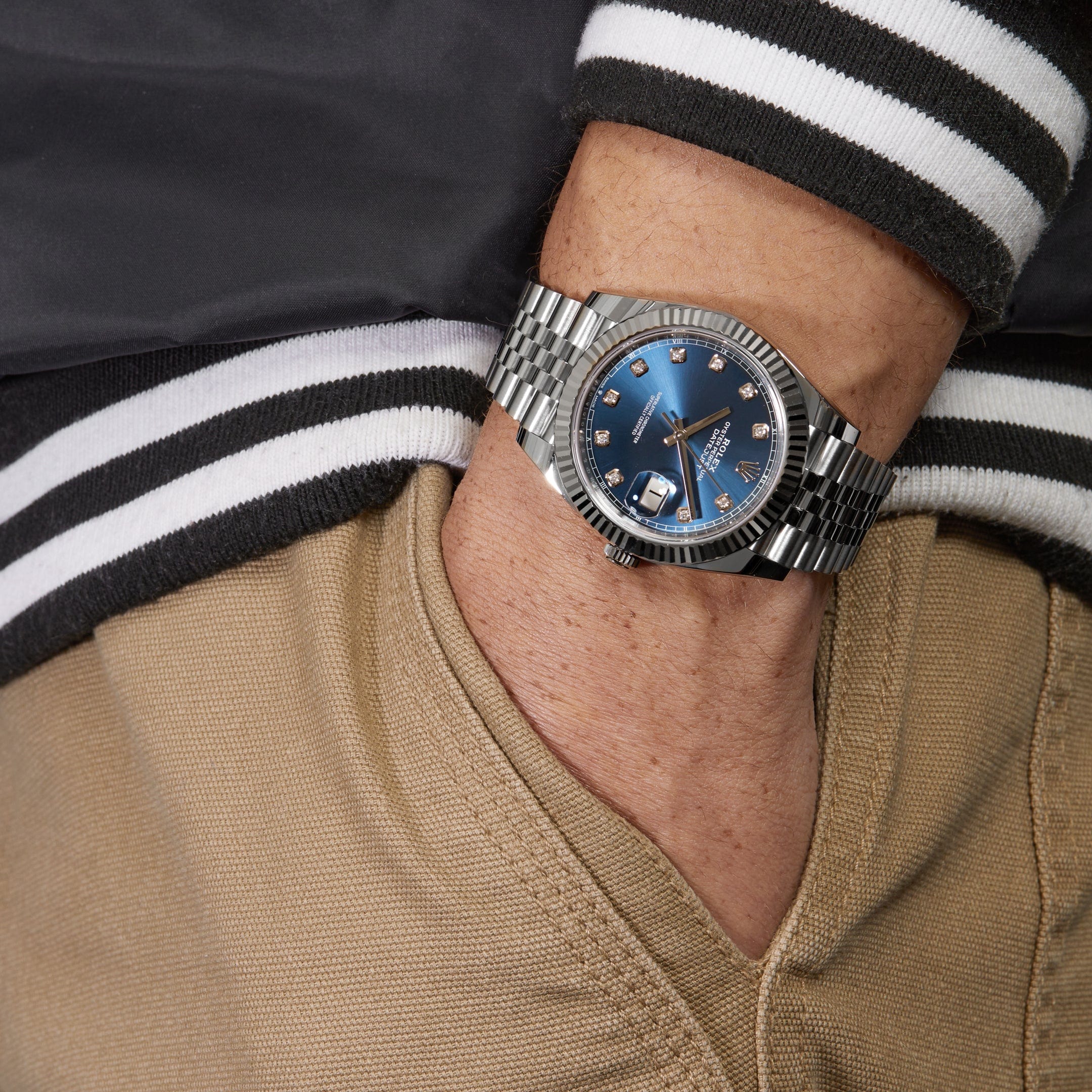 Wrist Rolex Datejust 41 Mm Blau Rolex Datejust 41 126334 Stainless