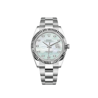 Rolex Datejust 41 White Gold Steel MOP Diamond Dial Jubilee