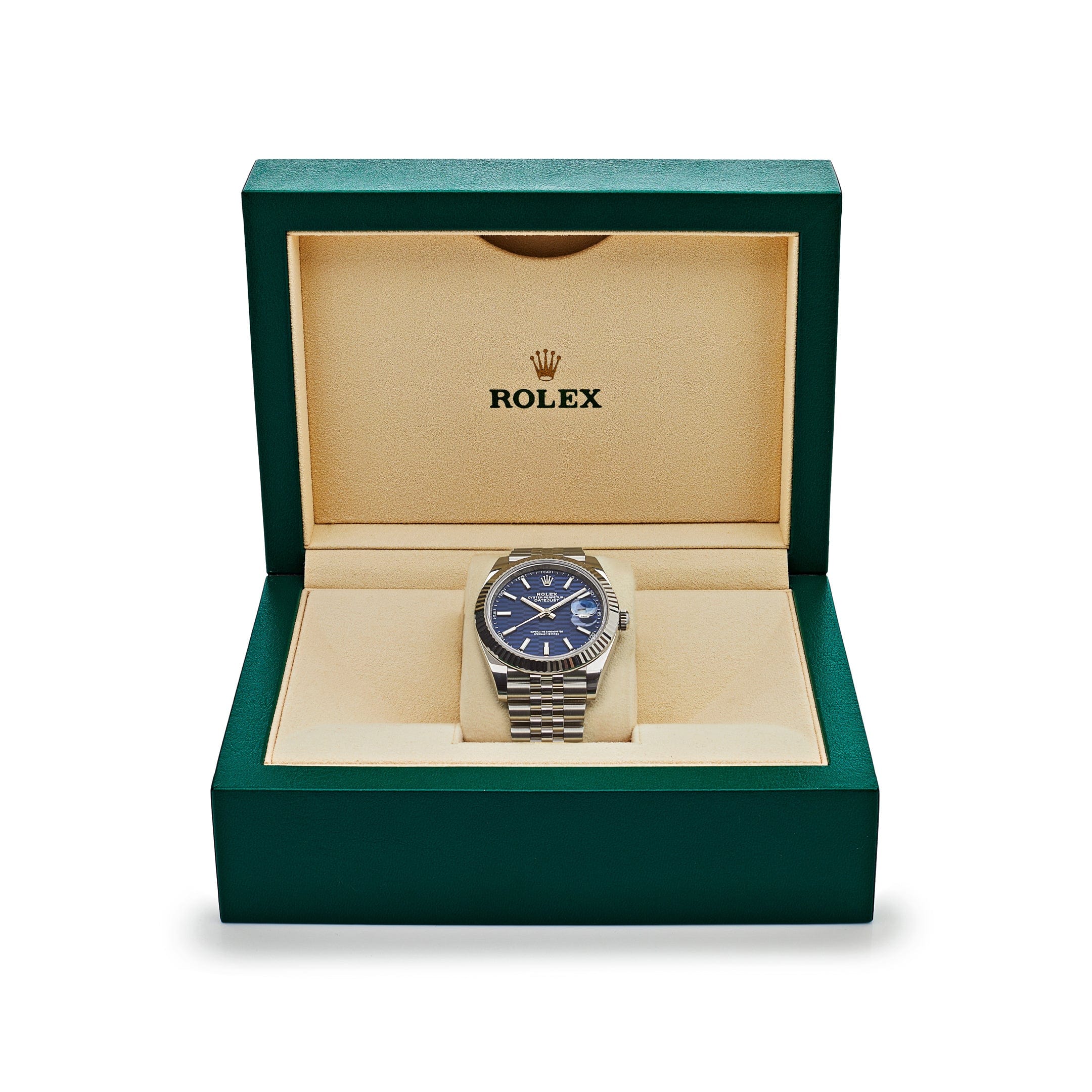 Rolex Datejust Blue Fluted Motif Dial Stainless Steel 126334 Wrist Aficionado