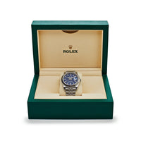 Thumbnail for Rolex Datejust Blue Fluted Motif Dial Stainless Steel 126334 Wrist Aficionado