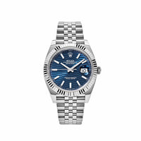 Thumbnail for Rolex Datejust Blue Fluted Motif Dial Stainless Steel 126334 Wrist Aficionado