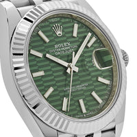 Thumbnail for Rolex Datejust 126334 Stainless Steel Fluted Motif Green Dial Jubilee (2022)