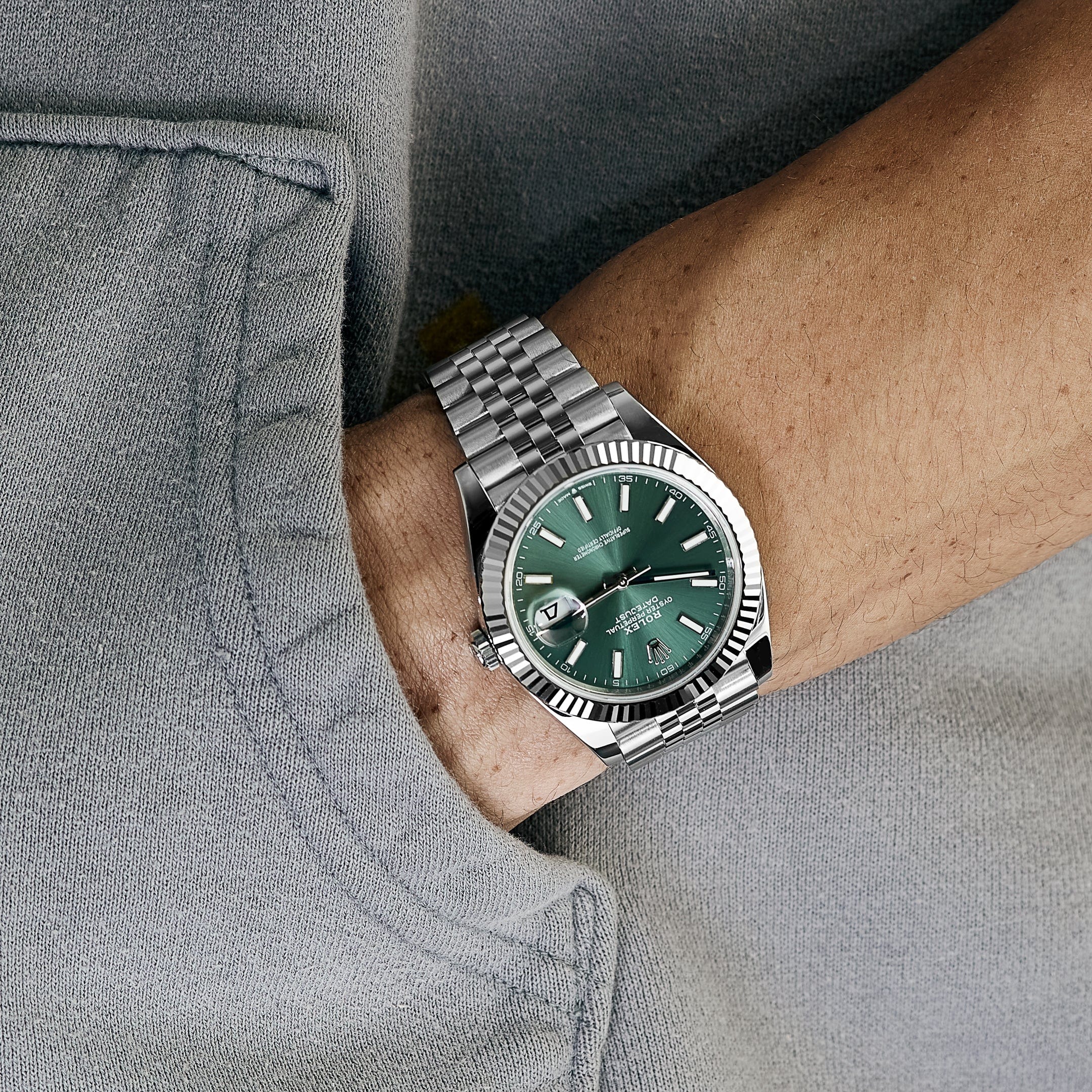 Rolex Datejust 41 126334 Stainless Steel Mint Green Dial Jubilee