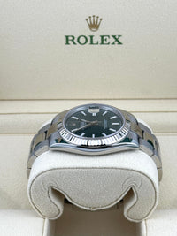 Thumbnail for Rolex Datejust 126334 Stainless Steel Green Motif Dial Oyster