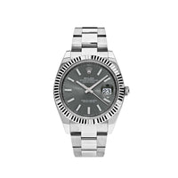 Thumbnail for Luxury Watches Rolex Datejust 41 Stainless Steel Slate Rhodium Dial 126334 Wrist Aficionado