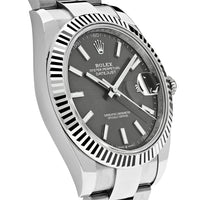 Thumbnail for Luxury Watches Rolex Datejust 41 Stainless Steel Slate Rhodium Dial 126334 Wrist Aficionado