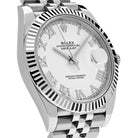 Luxury Watch Rolex Datejust 41 Stainless Steel White Roman Dial Jubilee 126334 Wrist Aficionado