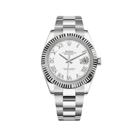 Thumbnail for Luxury Watch Rolex Datejust 41 White Gold & Stainless Steel White Dial 126334 Wrist Aficionado