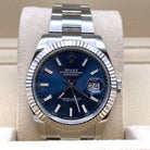 Luxury Watch Rolex Datejust 41 White Gold & Stainless Steel Blue Dial 126334 Wrist Aficionado