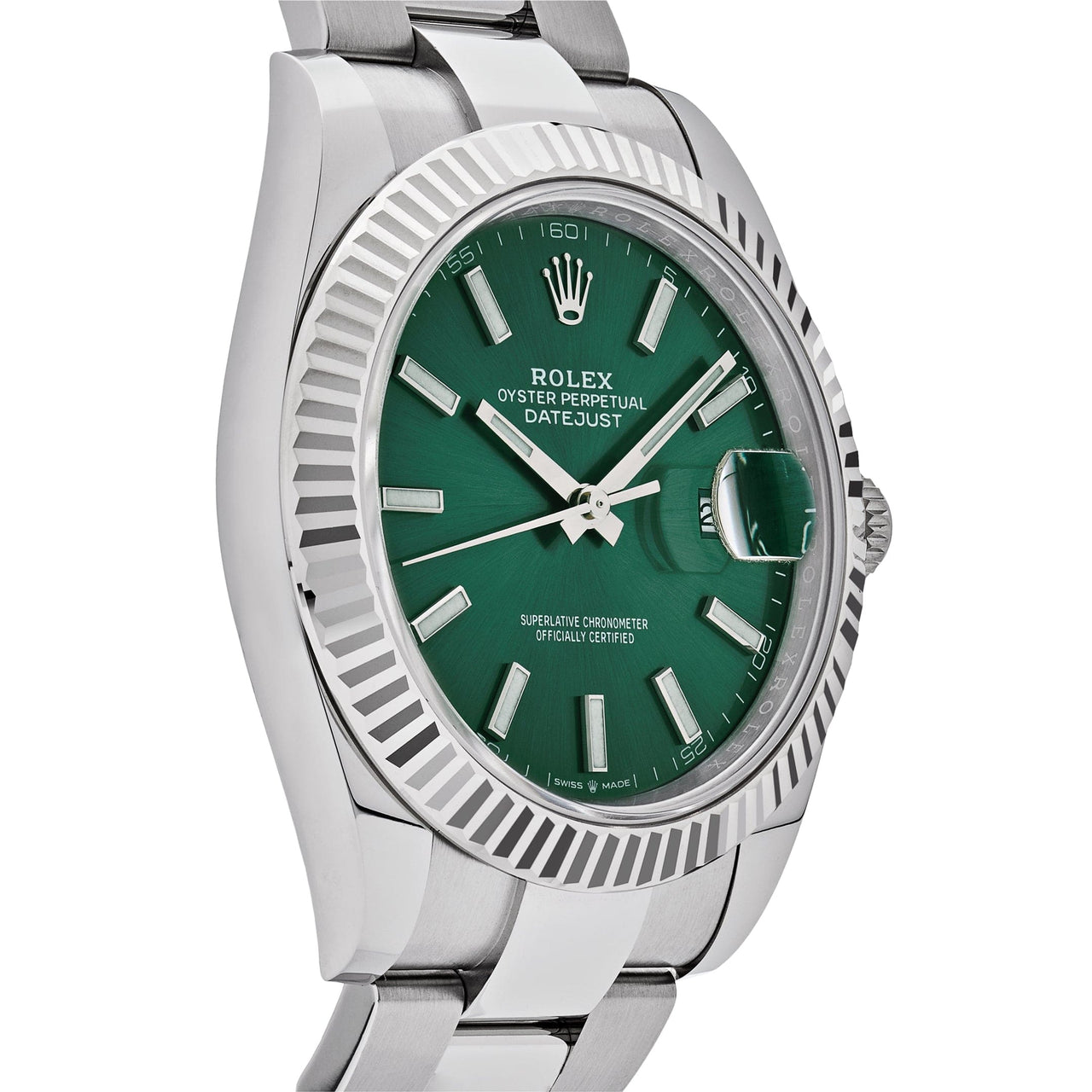 Rolex Datejust 126334 Stainless Steel and White Gold Mint Green Dial Oyster