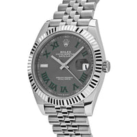 Thumbnail for Luxury Watch Rolex Datejust 41 Stainless Steel Slate 'Wimbledon' Dial 126334 Wrist Aficionado
