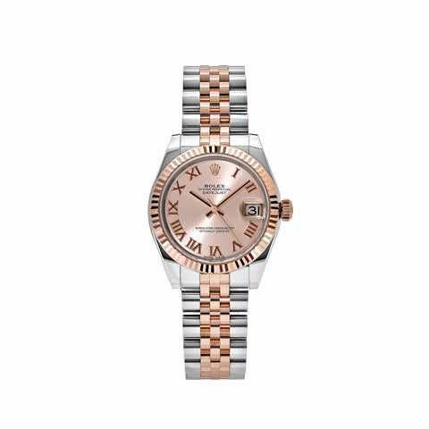 Rolex datejust rose gold outlet roman numerals