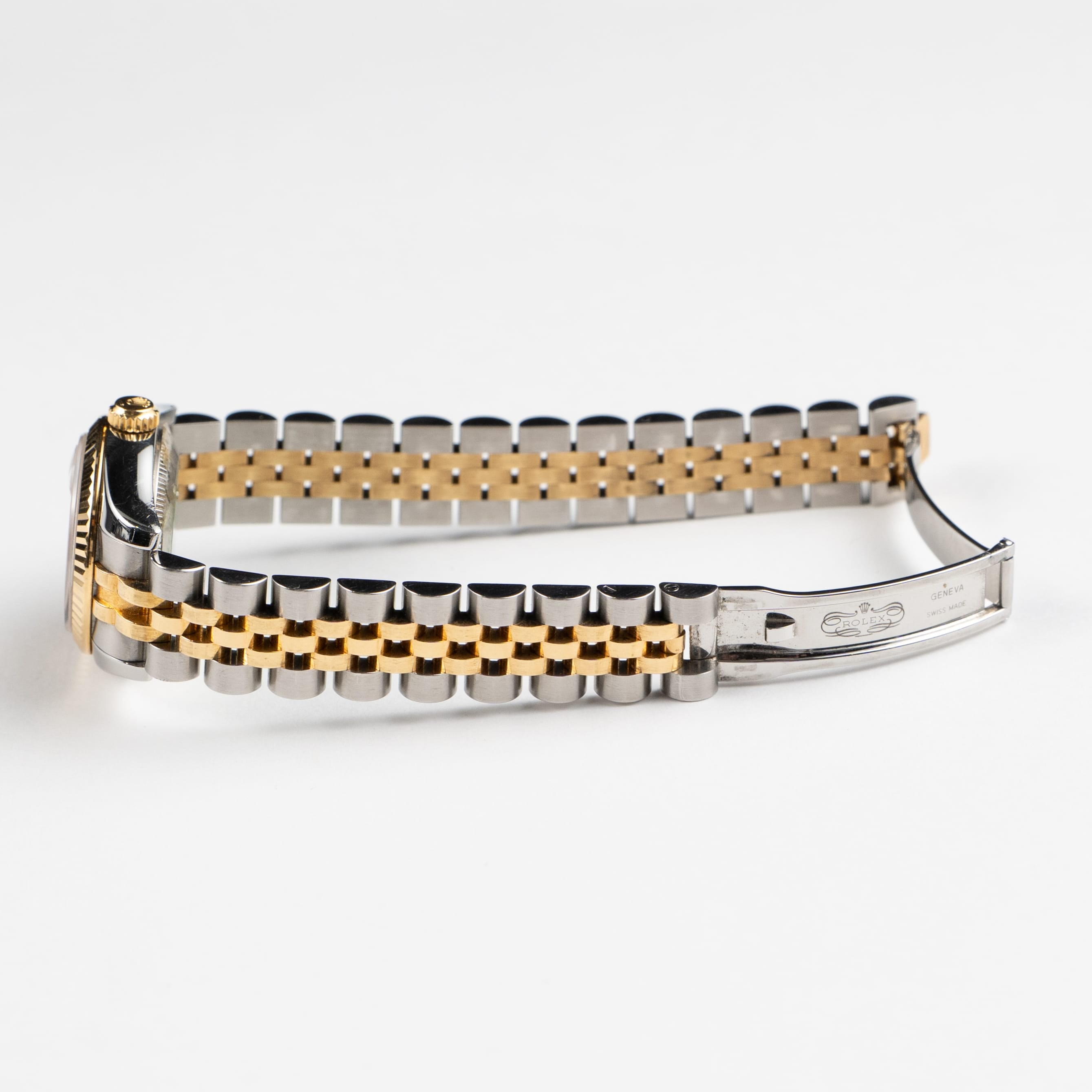 Rolex Datejust 179173 'Ladies' Stainless Steel Yellow Gold Ivory Pyramid Roman Numerals Dial Jubilee (2005)