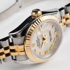 Rolex Datejust 179173 'Ladies' Stainless Steel Yellow Gold Ivory Pyramid Roman Numerals Dial Jubilee (2005)