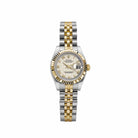 Rolex Datejust 179173 'Ladies' Stainless Steel Yellow Gold Ivory Pyramid Roman Numerals Dial Jubilee (2005)