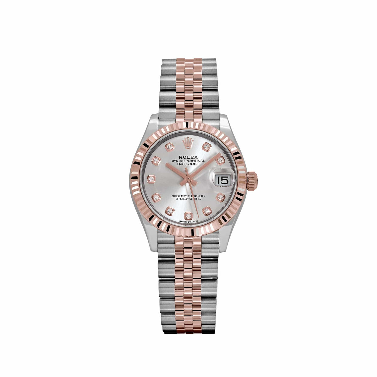 Rolex Datejust 31 278271 'Ladies' Stainless Steel Rose Gold Silver Diamond Dial (2024)