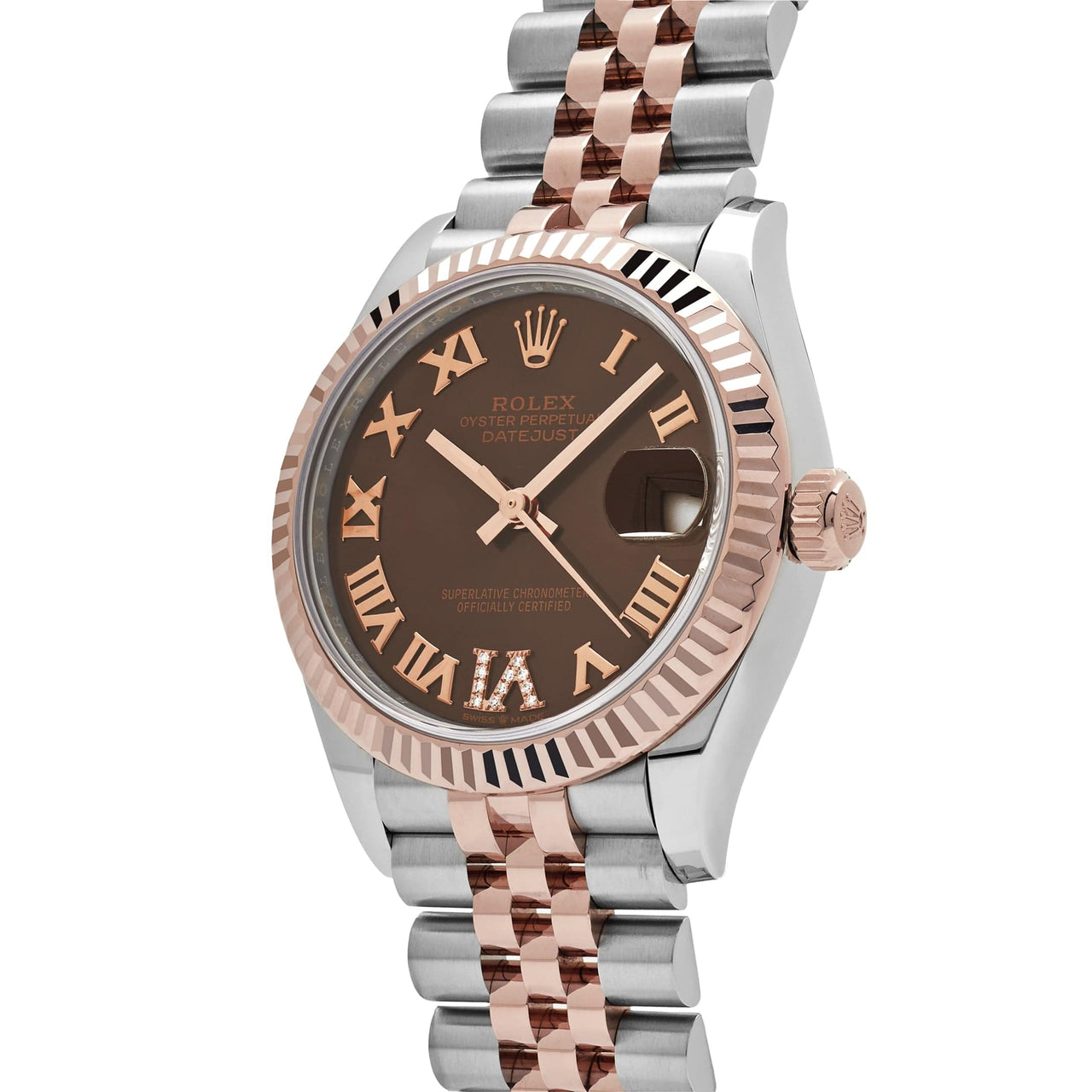 Rolex Datejust 278271 Rose Gold Stainless Steel Roman Chocolate Dial Jubilee (2021)