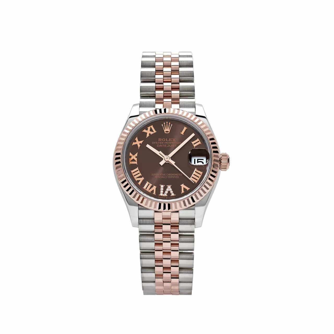 Rolex Datejust 278271 Rose Gold Stainless Steel Roman Chocolate Dial Jubilee (2021)