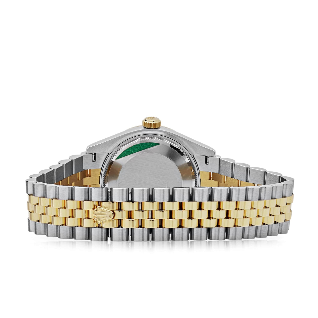 Luxury Watch Rolex Datejust 31 Yellow Gold Stainless Steel Olive Diamond Dial Jubilee 278273 Wrist Aficionado