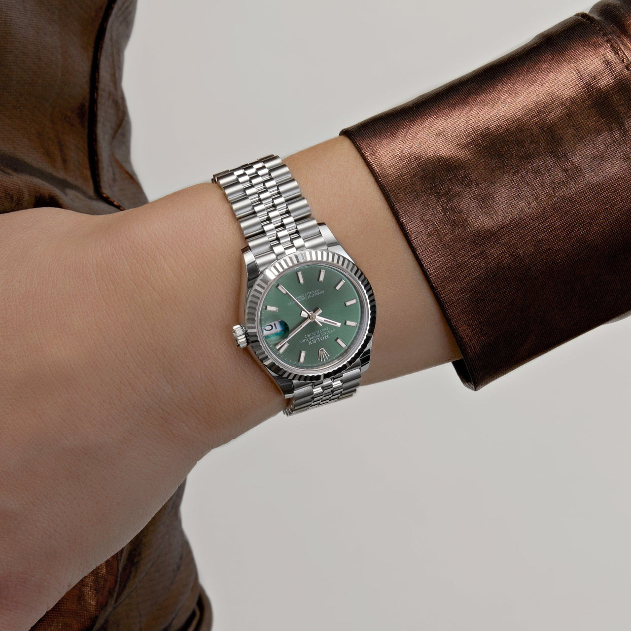 Luxury Watch Rolex Datejust 31 Ladies'  Stainless Steel Mint Green Dial Jubilee  278274 Wrist Aficionado