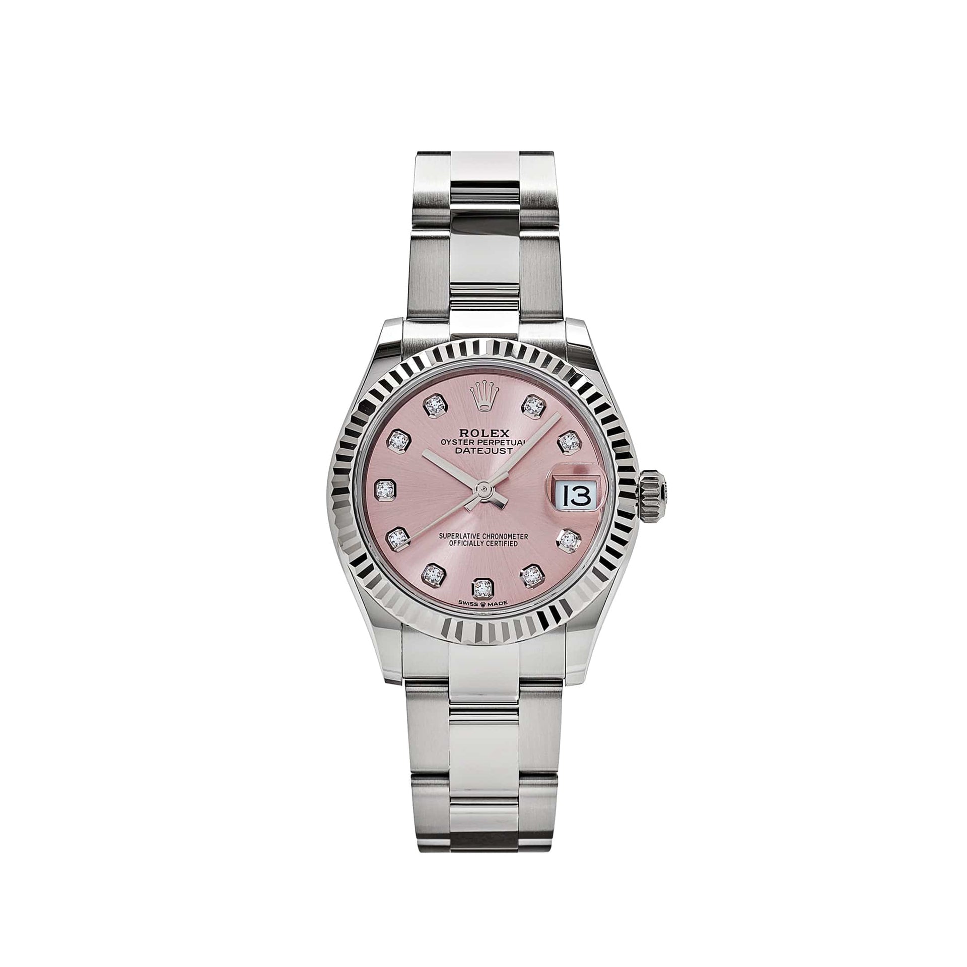 Rolex Datejust 31 278274 'Ladies' Stainless Steel Pink Diamond
