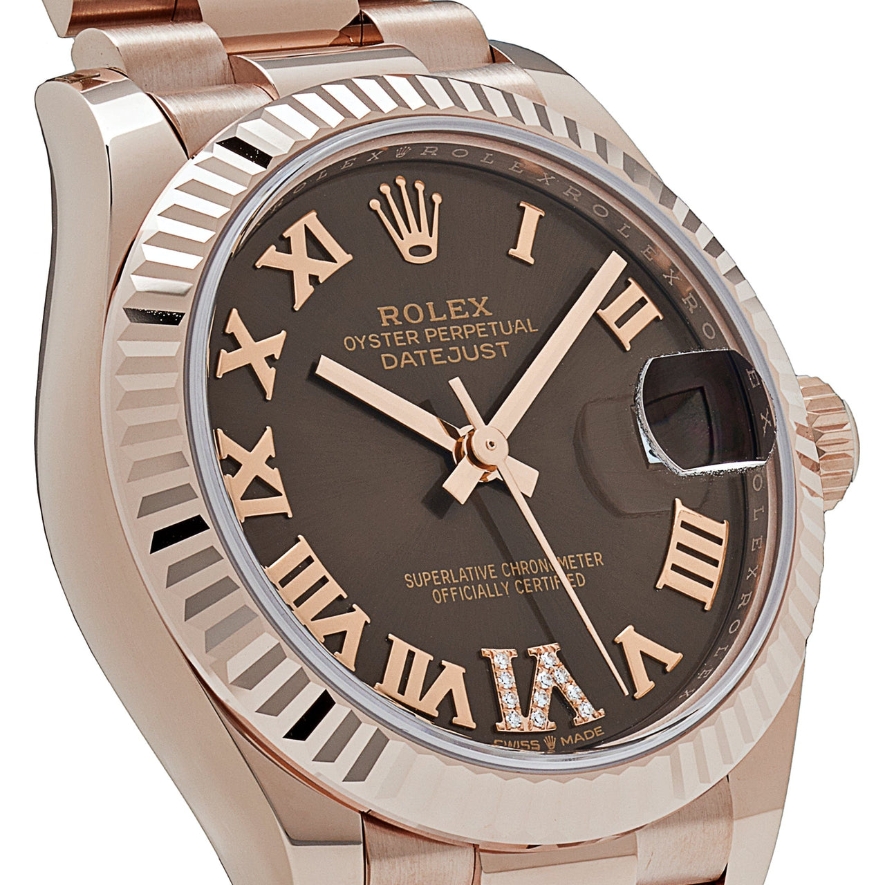 Rolex Datejust 278275 Rose Gold  Diamond Chocolate Dial President (2022)