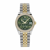 Thumbnail for Rolex Datejust 278383RBR Two-Toned Yellow Gold Stainless Steel Green Flower Dial