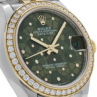 Thumbnail for Rolex Datejust 278383RBR Two-Toned Yellow Gold Stainless Steel Green Flower Dial