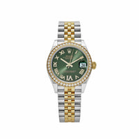 Thumbnail for Rolex Datejust 278383RBR Two-Toned Yellow Gold Stainless Steel Green Roman Dial Diamond Bezel