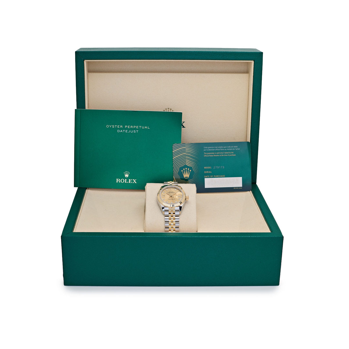Rolex Datejust 28 279173 'Ladies' Stainless Steel Yellow Gold Champagne Diamond Dial Jubilee (2026)