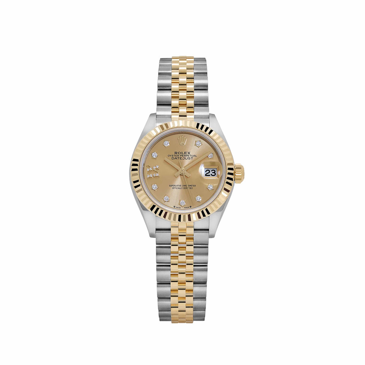 Rolex Datejust 28 279173 'Ladies' Stainless Steel Yellow Gold Champagne Diamond Dial Jubilee (2026)