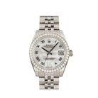 Rolex Datejust 31 178384 'Ladies' Stainless Steel Mother of Pearl Roman Numerals Dial Diamond Bezel (2014)