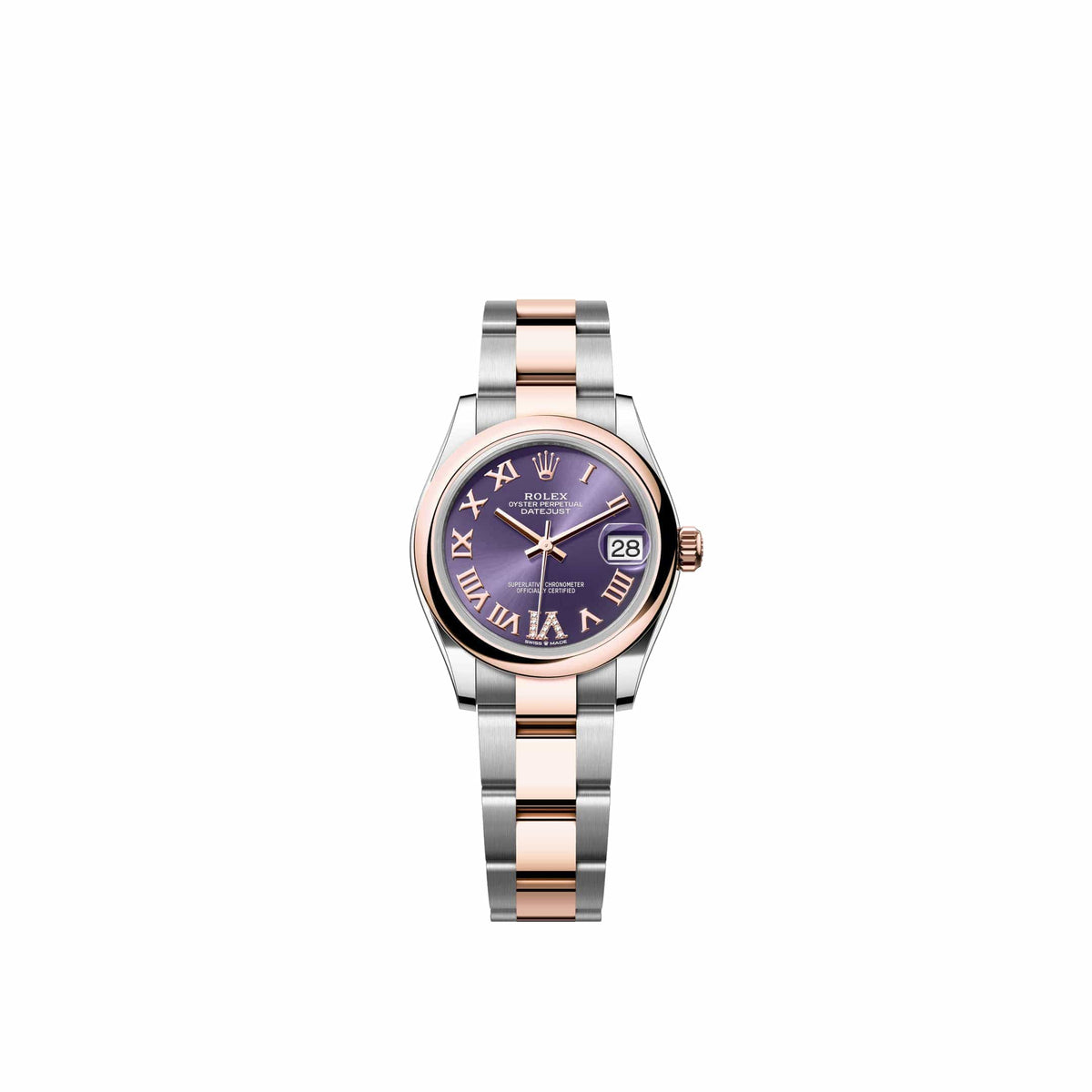 Rolex Datejust 31 278241 Rose Gold Stainless Steel Aubergine Diamond Roman Dial Oyster (2026)