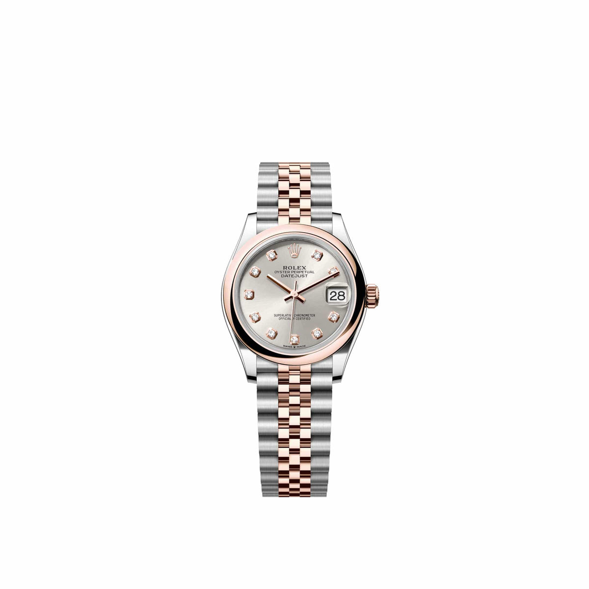 Rolex Datejust 31 278241 Rose Gold Stainless Steel Silver Diamond Dial Jubilee (2026)